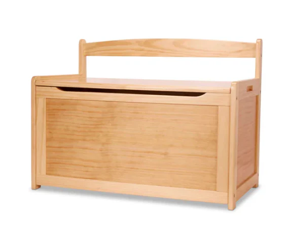 Melissa & Doug Wooden Toy Chest, Honey