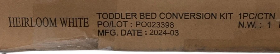 Million Dollar Baby Toddler Bed Conversion Kit (M12599), Heirloom White - Image 4