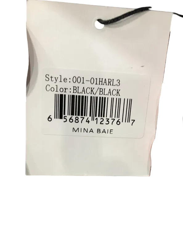 Mina Baie Harlow Vegan Mini, Black/Black - Image 7