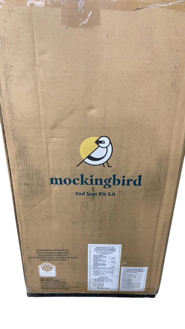 Mockingbird 2nd Seat Kit 3.0, Charcoal with Penny Leather, Solid Black - Image 2