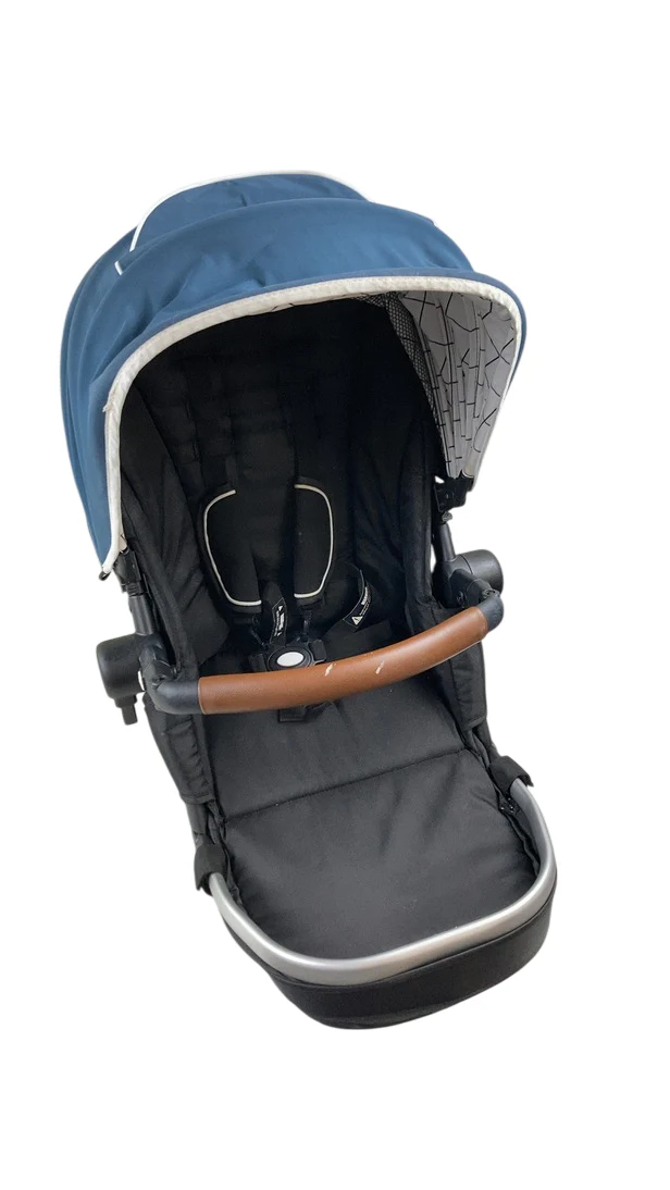 Mockingbird 2nd Seat Kit with Extendable Canopy, Sea, Silver With Penny Leather, Windowpane