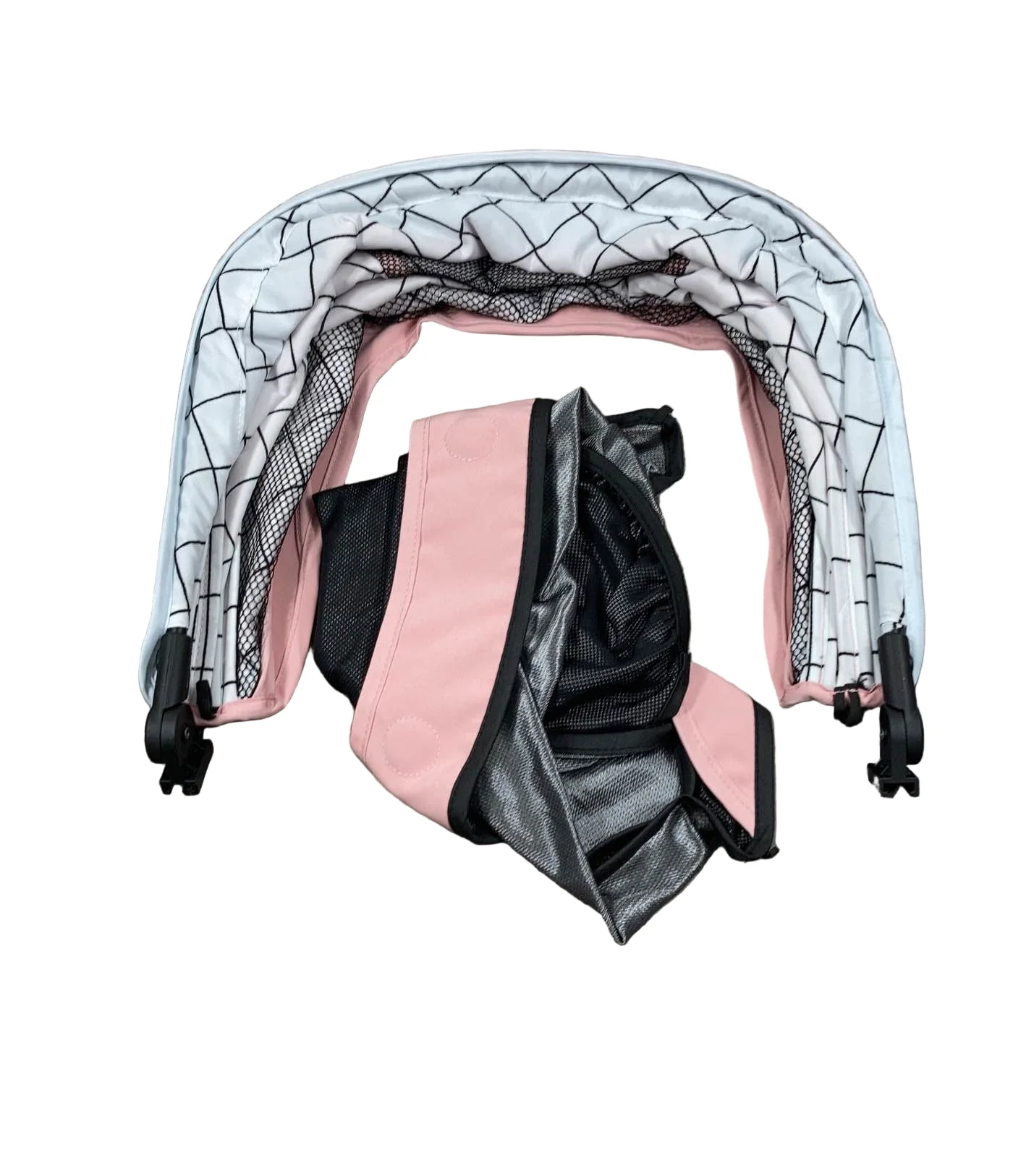 Mockingbird Extendable Canopy with Sunshade, Bloom, Windowpane - Image 2