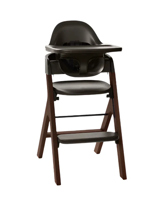 Mockingbird High Chair, Espresso Beech, Charcoal Black