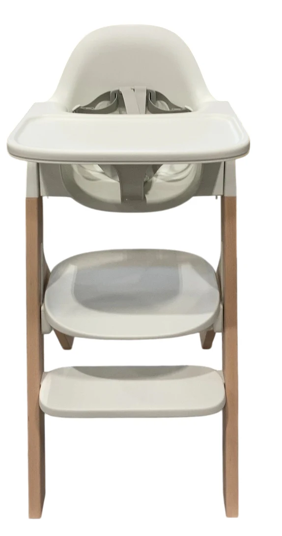 Mockingbird High Chair, Natural Beech, White - Image 2