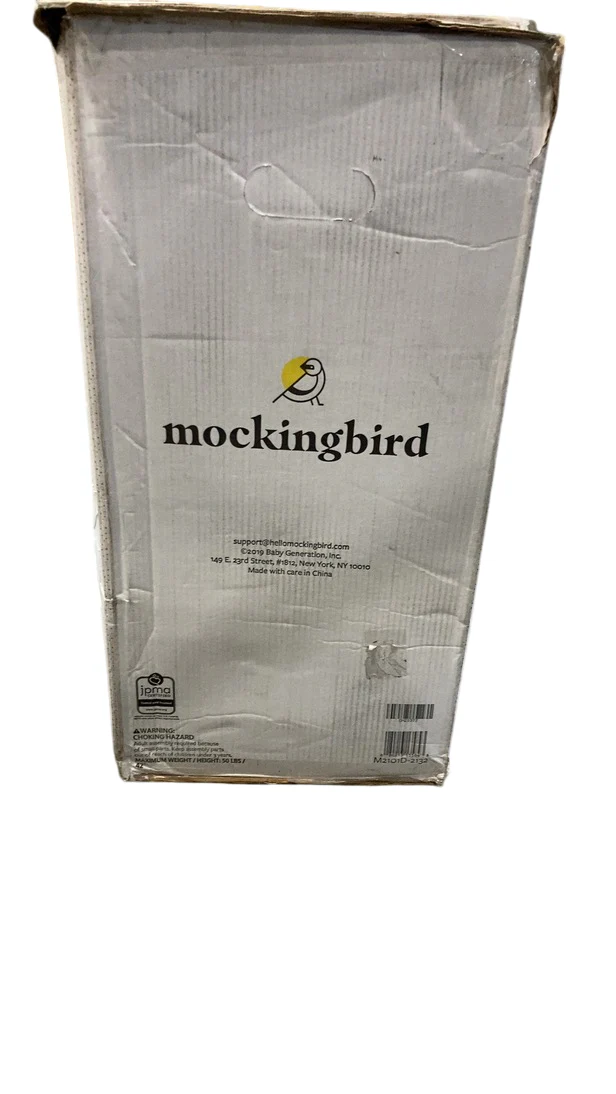 Mockingbird Single 2.0 Stroller, 2025, Heather Grey, Silver With Penny Leather, Solid Grey - Image 3