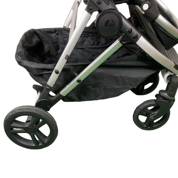 Mockingbird Single 2.0 Stroller, 2025, Silver With Penny Leather, Sky, Watercolor Drops - Image 7
