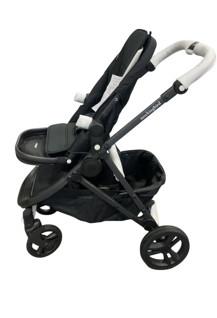Mockingbird Single 3.0 Stroller, 2025, Charcoal with Penny Leather, Solid Black - Image 3