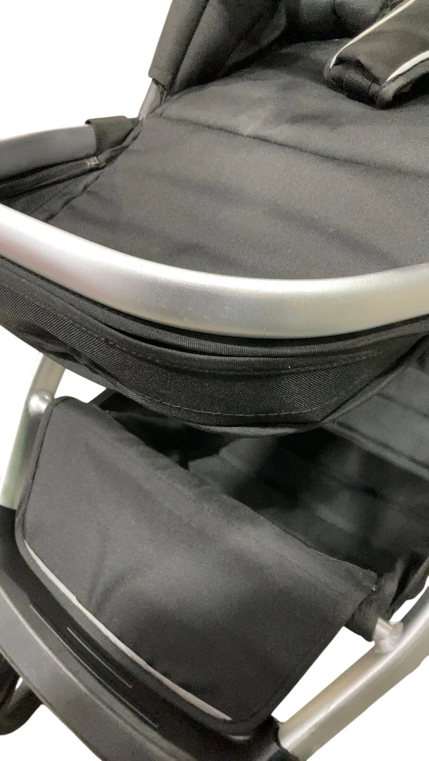 Mockingbird Single to Double 2.0 Stroller, 2023, Black, Silver With Penny Leather, Windowpane - Image 5