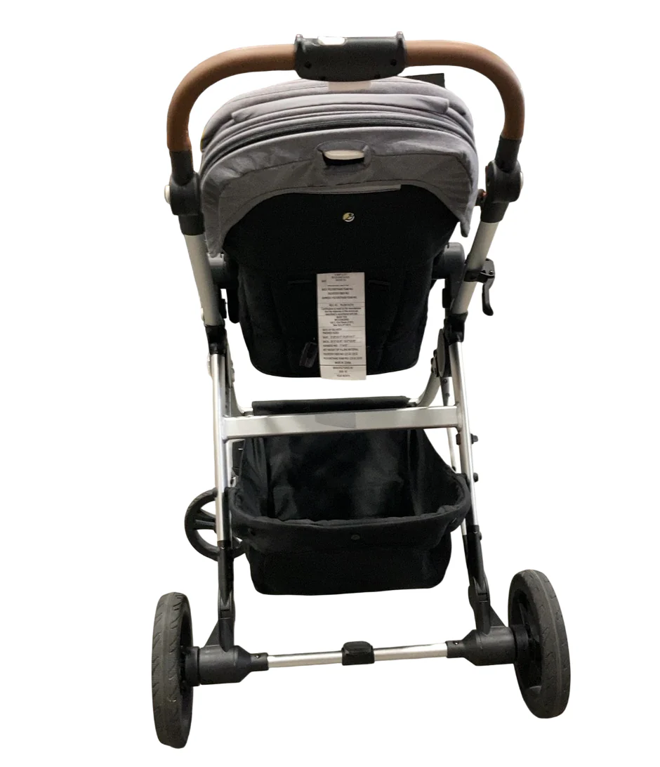 Mockingbird Single to Double 2.0 Stroller, 2025, Heather grey, Silver With Penny Leather, Solid Grey - Image 7