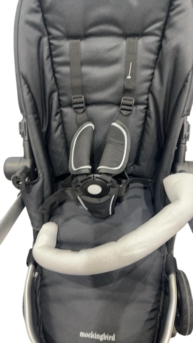 Mockingbird Single to Double 2.0 Stroller, 2025, Sage, Silver With Penny Leather, Windowpane - Image 3