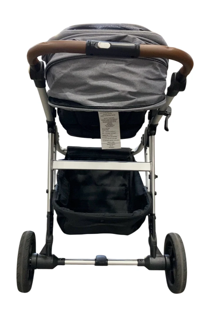 Mockingbird Single to Double 2.0 Stroller, Heather Grey, Silver With Penny Leather, 2025, Solid Grey - Image 4