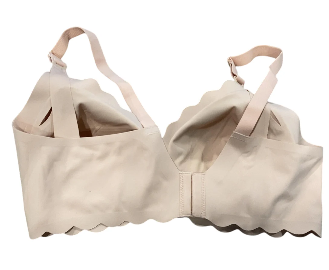 Momcozy Jelly Strip Seamless Floral Push up Nursing Bra, Oyster Pink, XL - Image 2