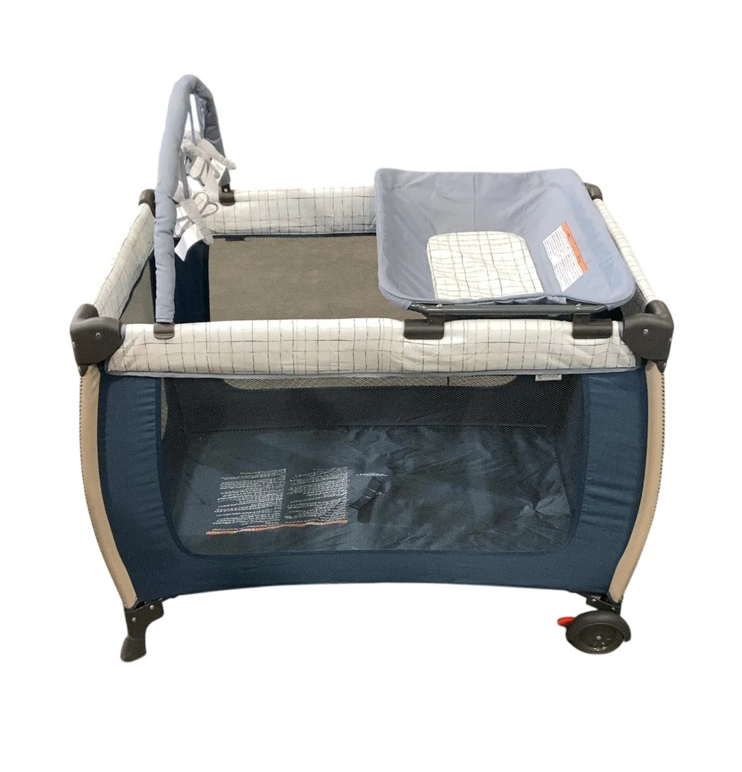 Monbebe Willow Rocking Baby Play Yard with Full Size Bassinet, Stardust - Image 2