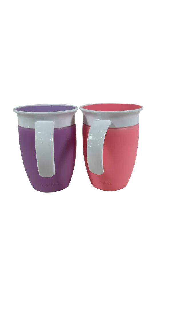 Munchkin Miracle 360 Trainer Cup, 2 Pack, Pink and Purple - Image 3