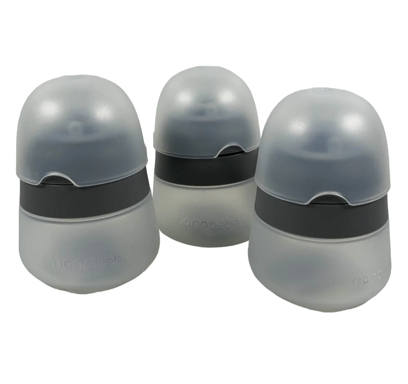 Nanobébé Flexy Silicone Baby Bottles, Grey, 5oz, 3-Pack - Image 6