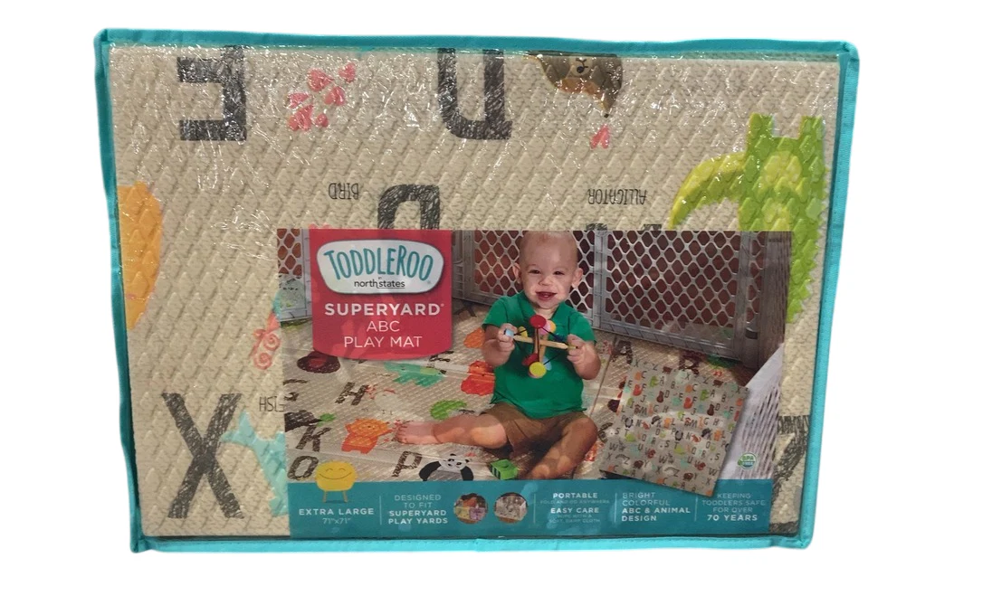 North States Superyard Folding Foam Playmat, 71" X 71", Animal ABC - Image 5