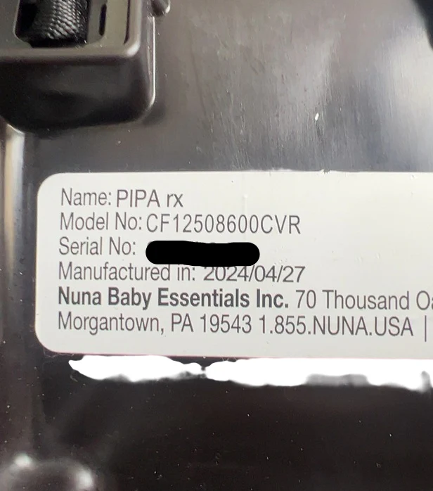 Nuna PIPA rx Infant Car Seat, 2024, Caviar - Image 6