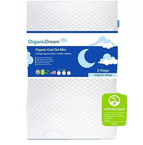 Organic Dream Cool-Gel Premier Crib Mini Mattress, White