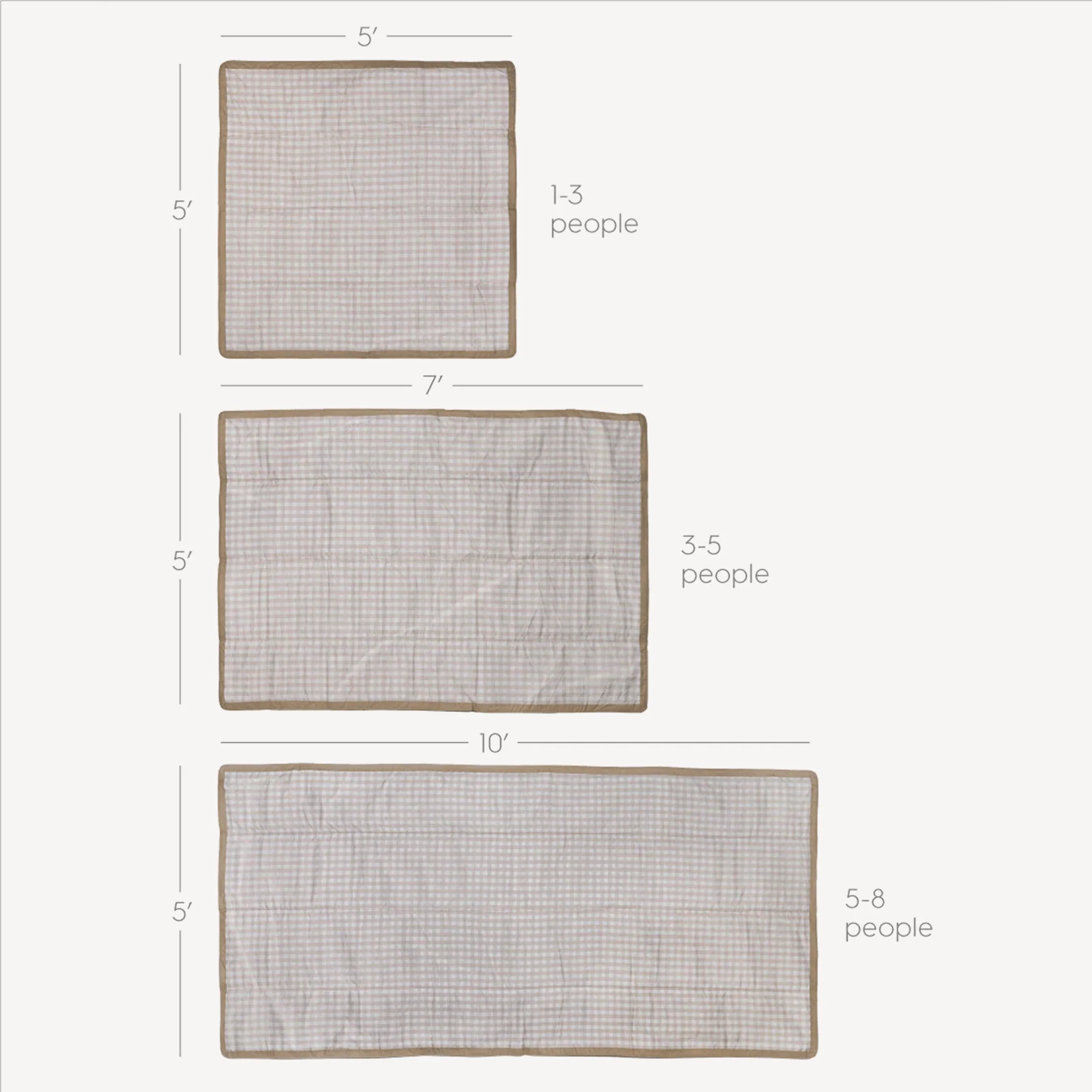 Little Unicorn Outdoor Blanket, Beige Buffalo Check - Image 11