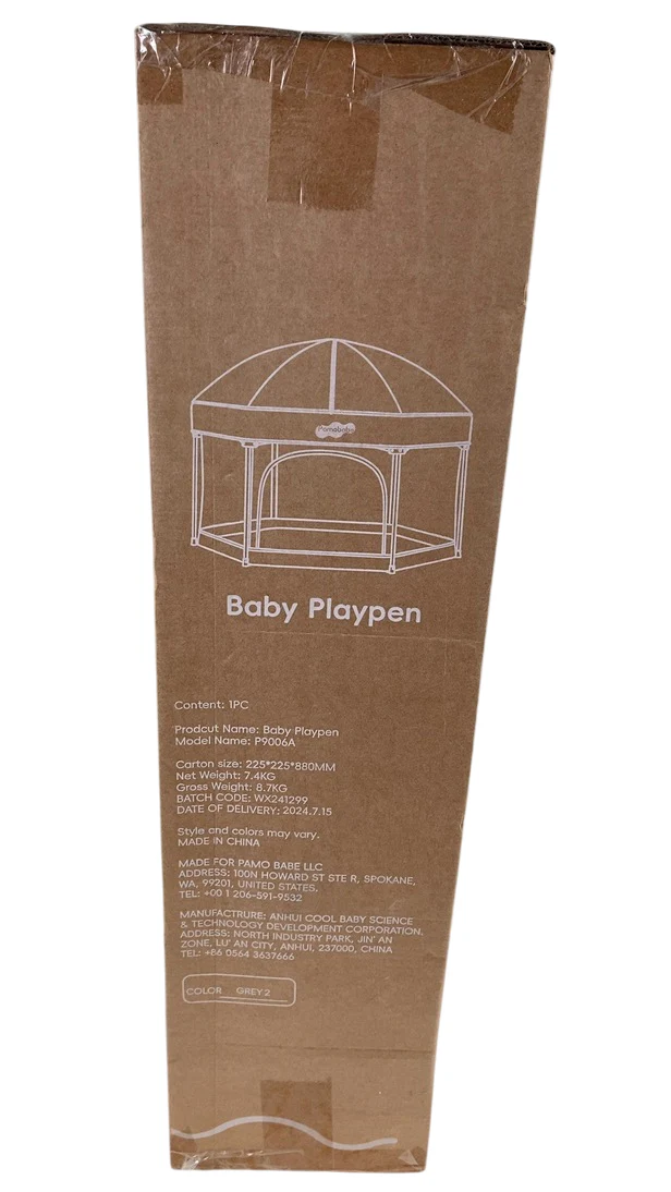 Pamo Babe Premium Indoor and Outdoor Portable Baby Playpen, Grey - Image 4
