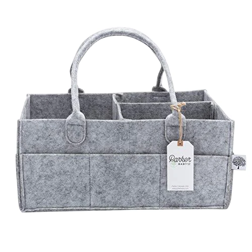 Parker Baby Co. Diaper Caddy, Grey, Regular - Image 4