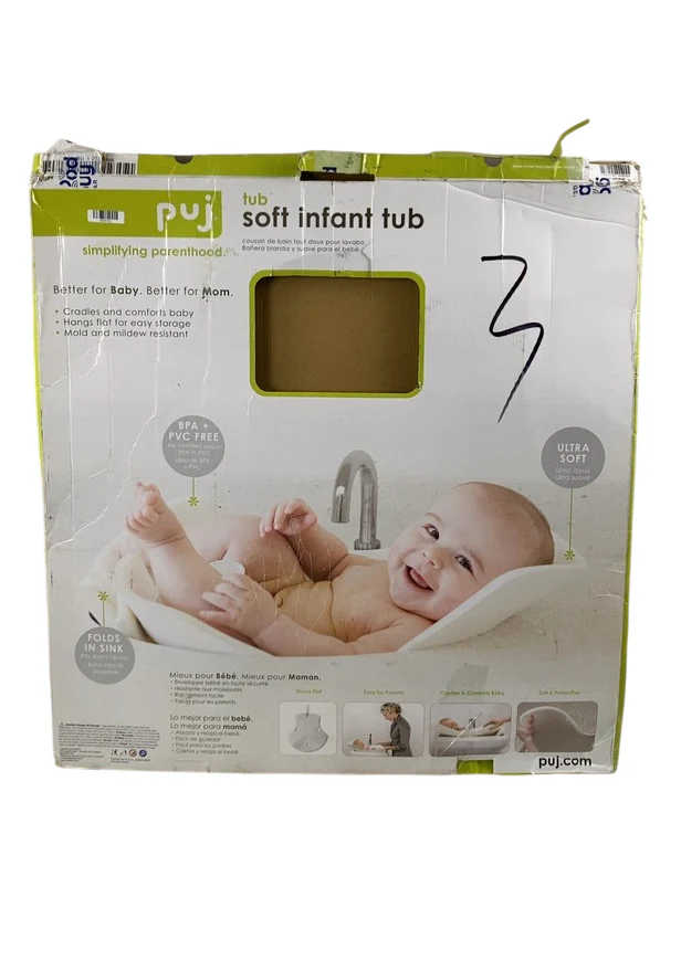 Puj Foldable Baby Bathtub, White - Image 2