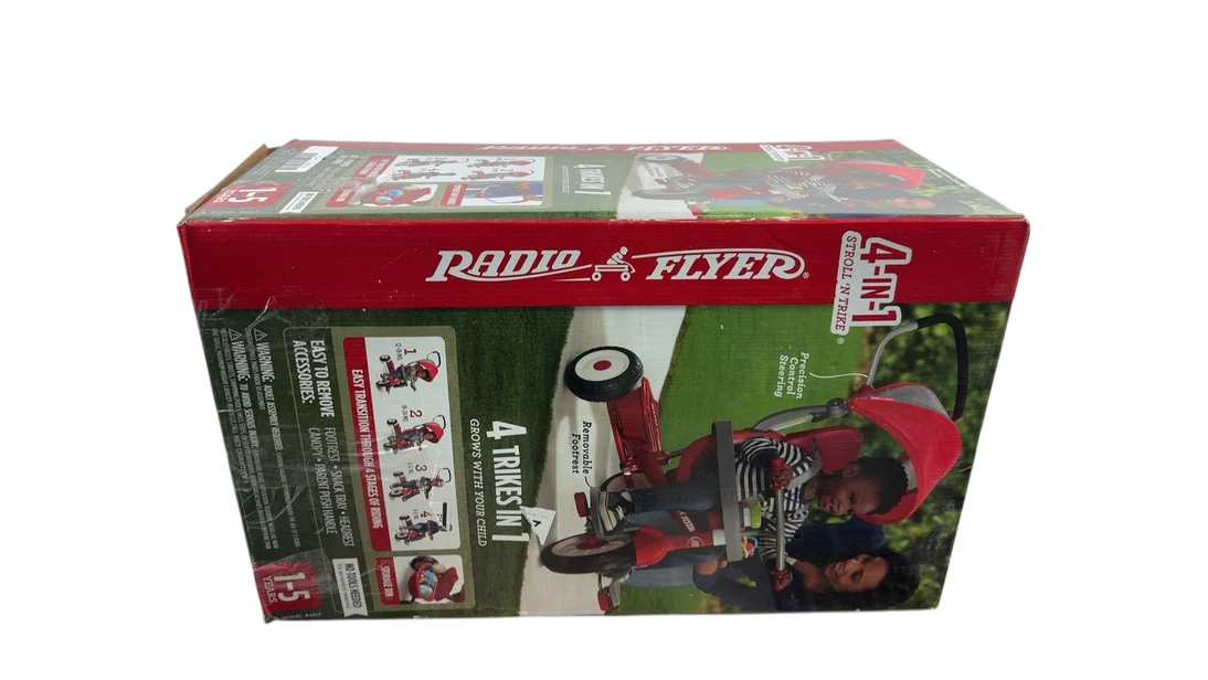 Radio Flyer 4-in-1 Stroll 'n Trike, 481T, Red - Image 3