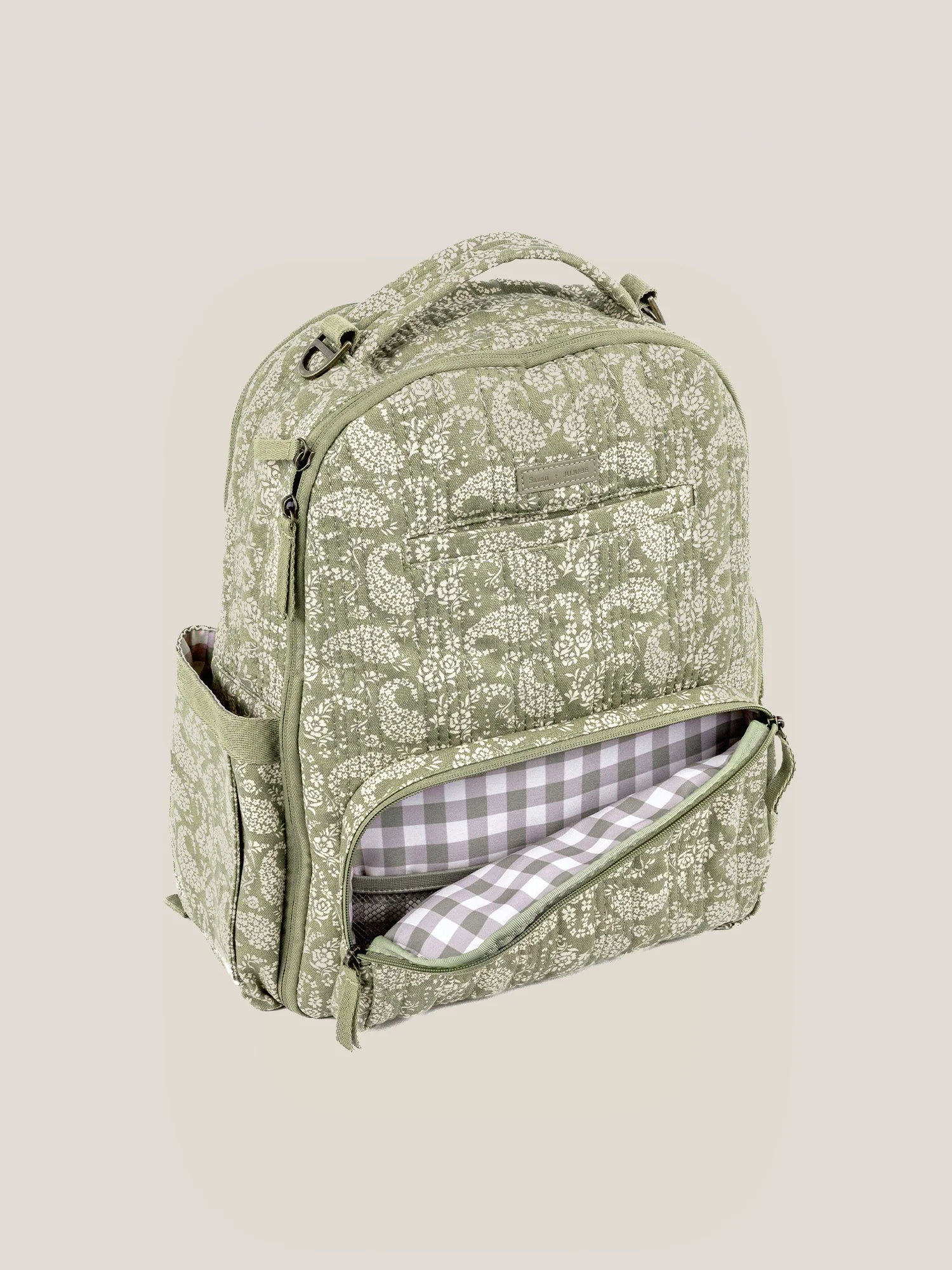 Sazan + JuJuBe Classic Diaper Backpack, Paisley Floral - Image 8