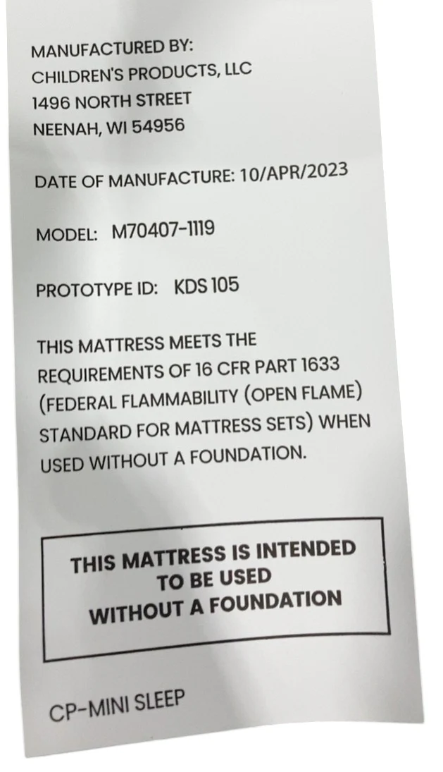 Serta 4" Mini Crib Mattress, Sparkling Sky - Image 5