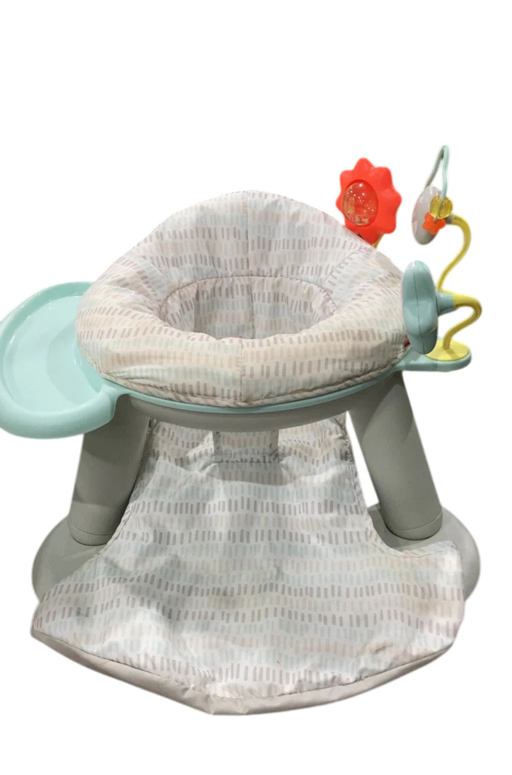 Skip Hop 2-in-1 Sit-up Activity Baby Chair, Silver Lining Cloud - Image 2