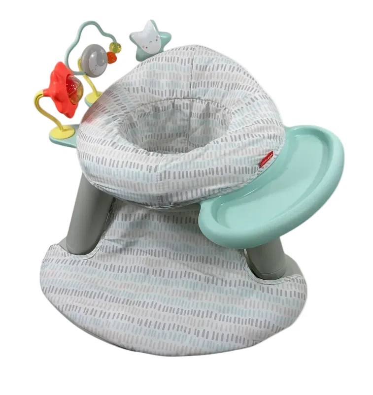 Skip Hop 2-in-1 Sit-up Activity Baby Chair, Silver Lining Cloud - Image 2