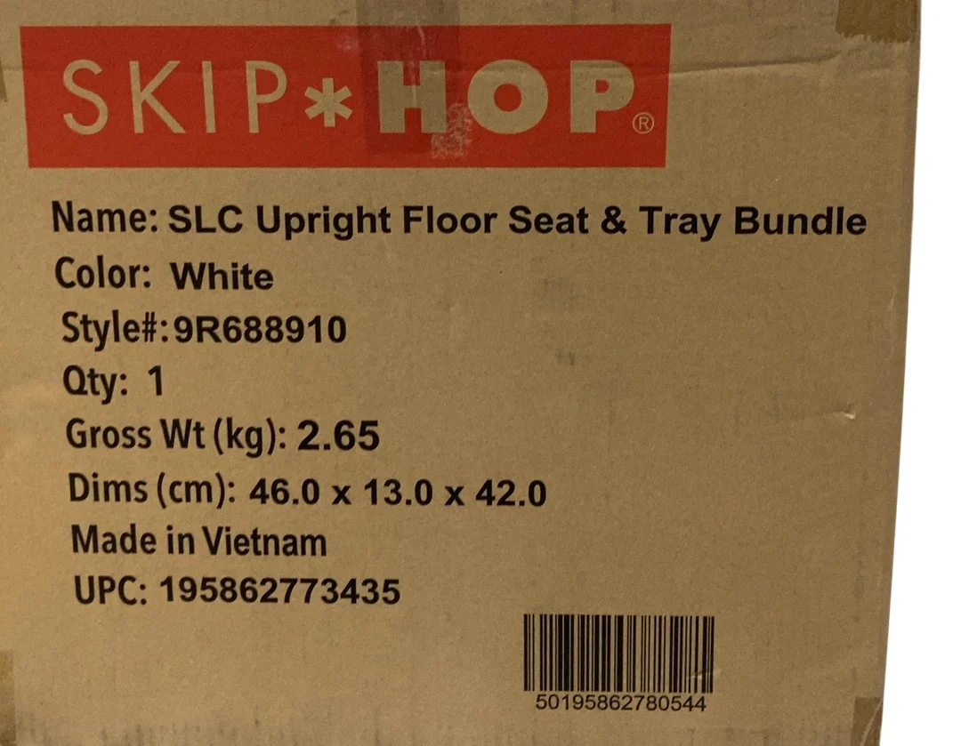 Skip Hop Silver Lining Cloud Upright Floor Seat, Grey/White, With Tray - Image 2