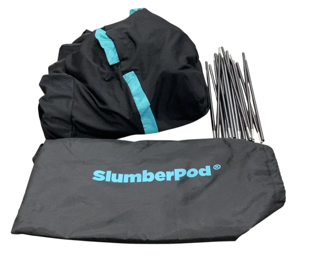 SlumberPod 2.0 Sleep Canopy, Black with Turquoise - Image 2
