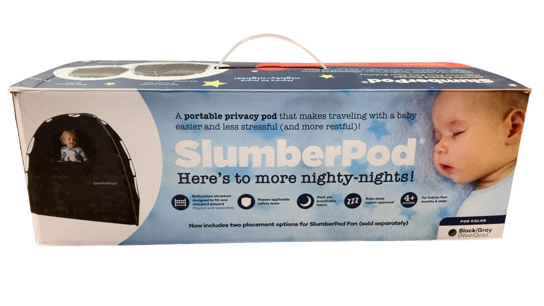 SlumberPod 3.0 Sleep Canopy with Fan, Black with Gray Accents - Image 3