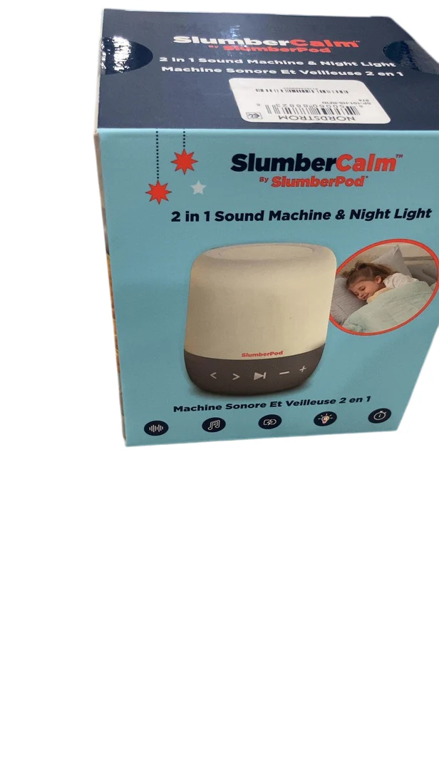 SlumberPod SlumberCalm 2 in 1 Sound Machine & Night Light, White/Gray - Image 4