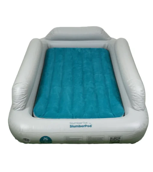 SlumberPod SlumberTot Inflatable Toddler Bed, Gray/Teal - Image 3