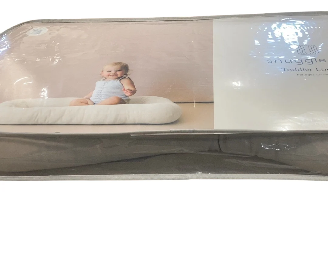 Snuggle Me Organic Sensory Toddler Lounger, Stone - Image 2