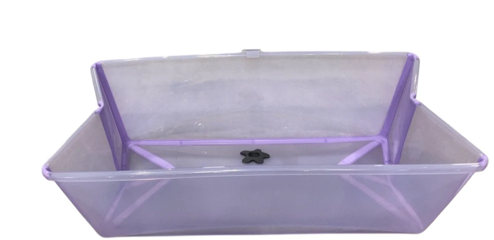 Stokke Flexi Bath Foldable Baby Bathtub, Transparent Lavendar, XLarge - Image 3