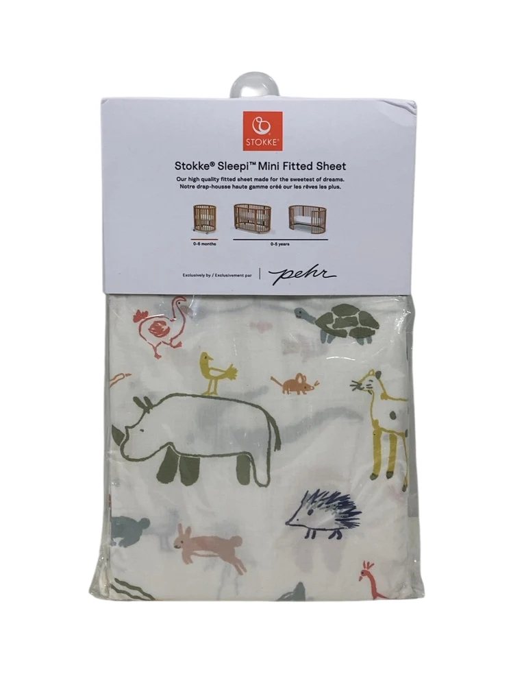 Stokke Sleepi Mini Fitted Sheet, V3, Into The Wild - Image 2