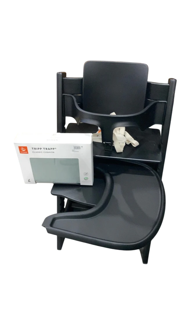 Stokke Tripp Trapp Complete High Chair, Black, Glacier Green, 2 - Image 2