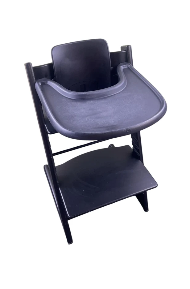Stokke Tripp Trapp High Chair with Baby Set and Tray, Black, Black