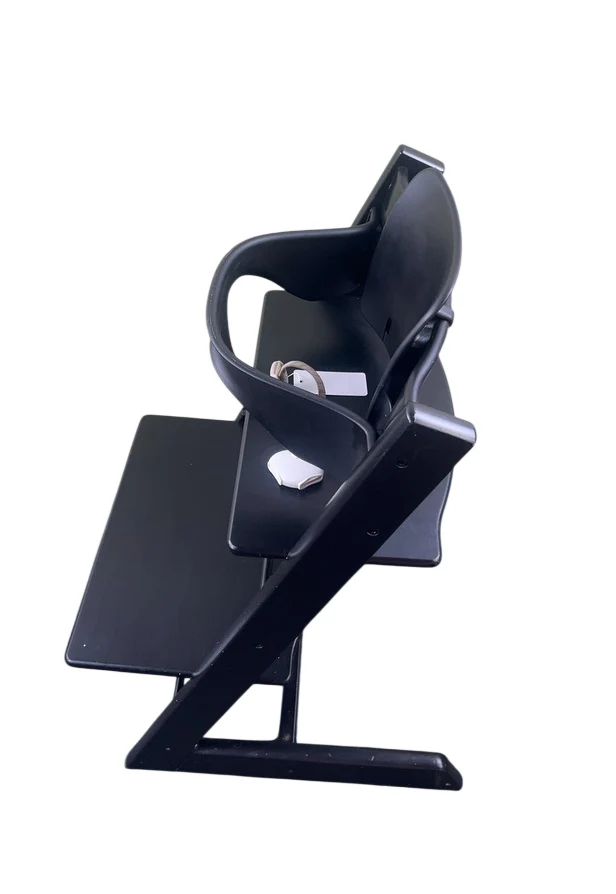 Stokke Tripp Trapp High Chair with Baby Set and Tray, Black, Black - Image 4