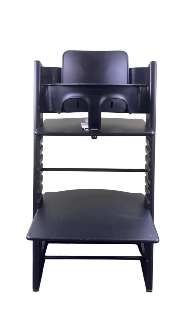 Stokke Tripp Trapp High Chair with Baby Set and Tray, Black, Black - Image 6