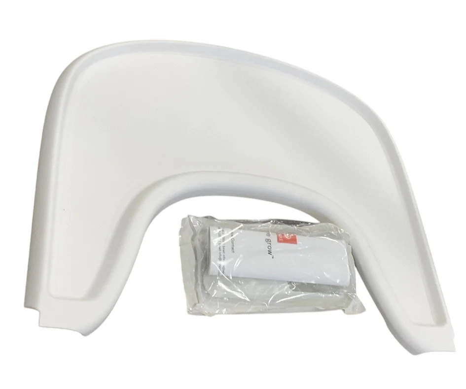 Stokke Tripp Trapp High Chair² with Newborn Set, White, Grey, White with Beige Harness - Image 2