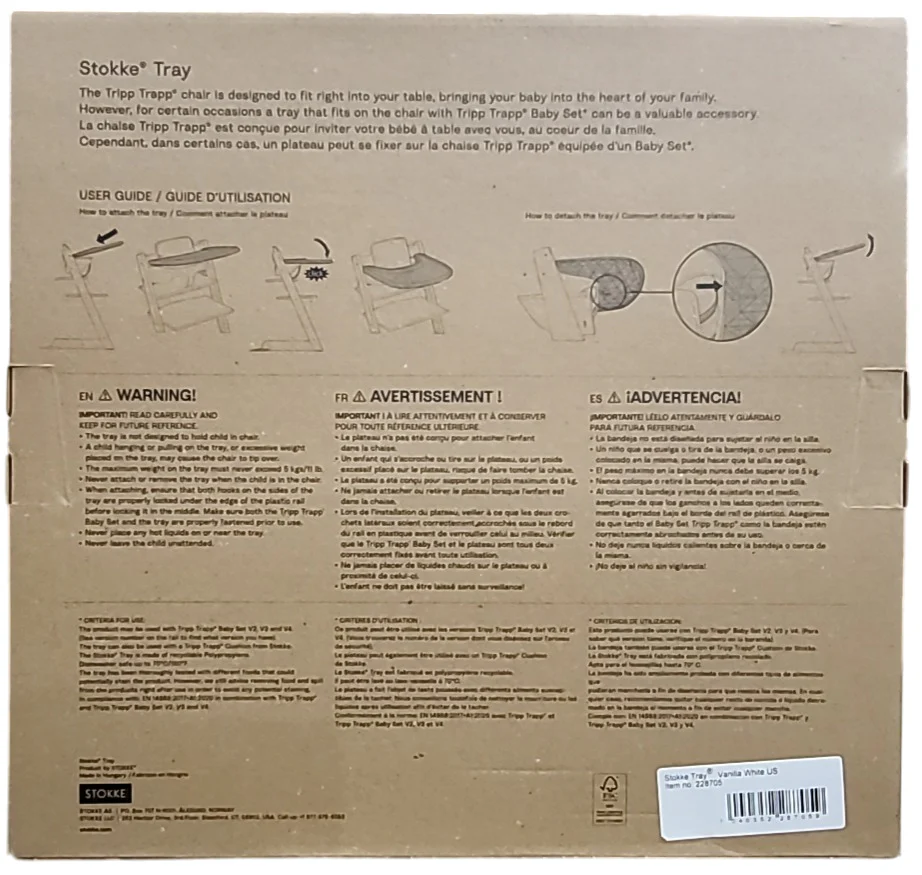 Stokke Tripp Trapp Tray, Vanilla White - Image 3