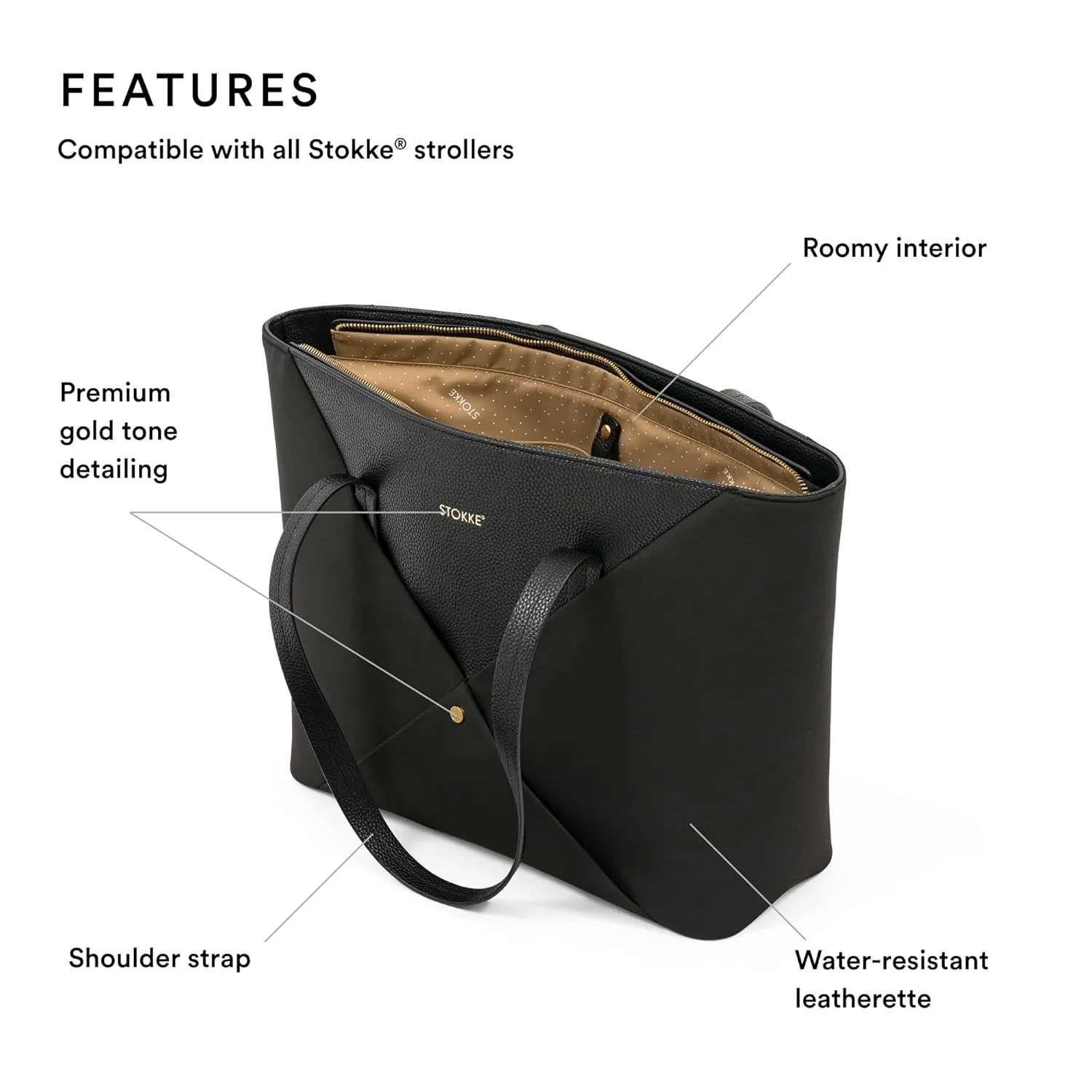 Stokke Xplory X Changing Bag, Signature Black - Image 2