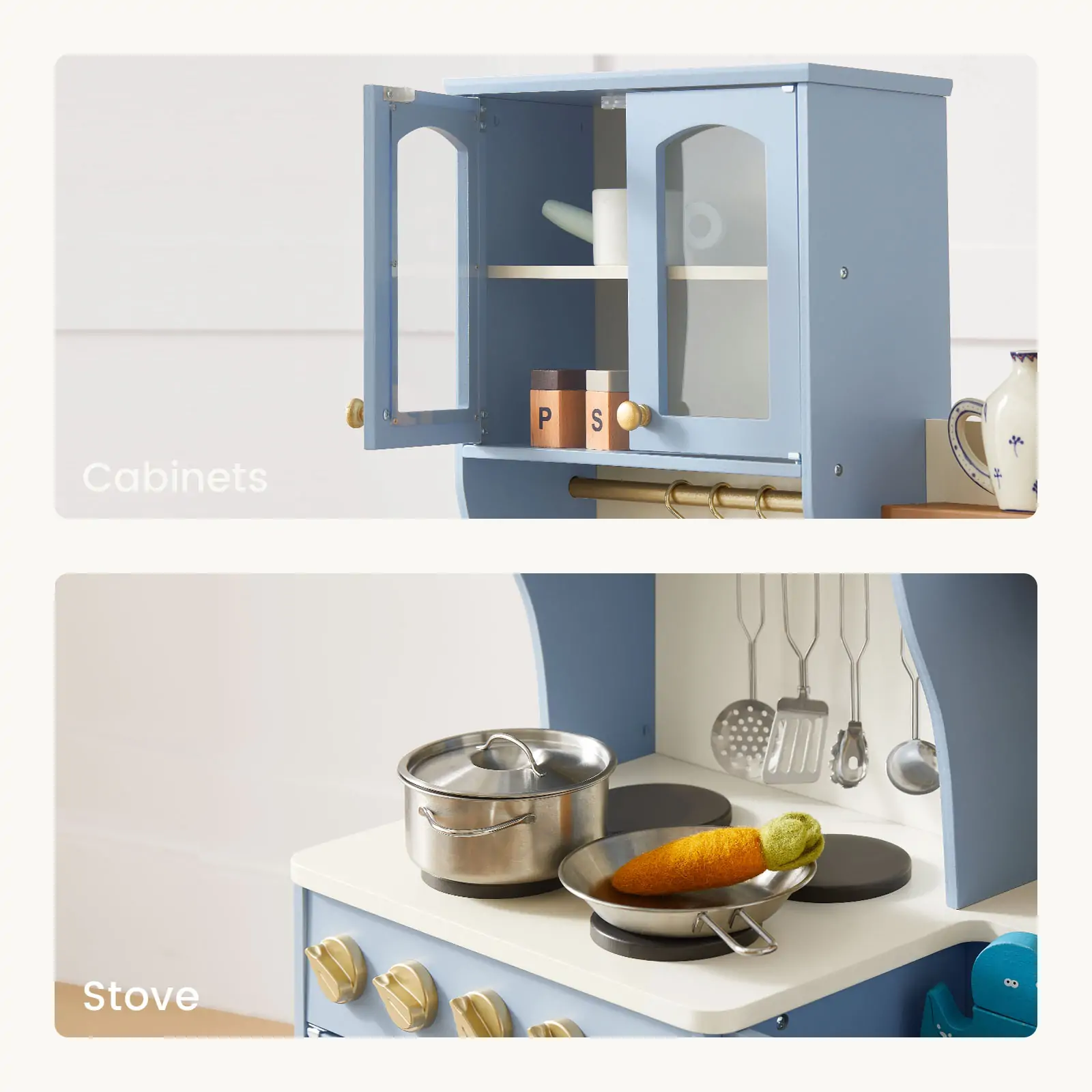 Tiny Land Serenity Wooden Kitchen, Blue - Image 6