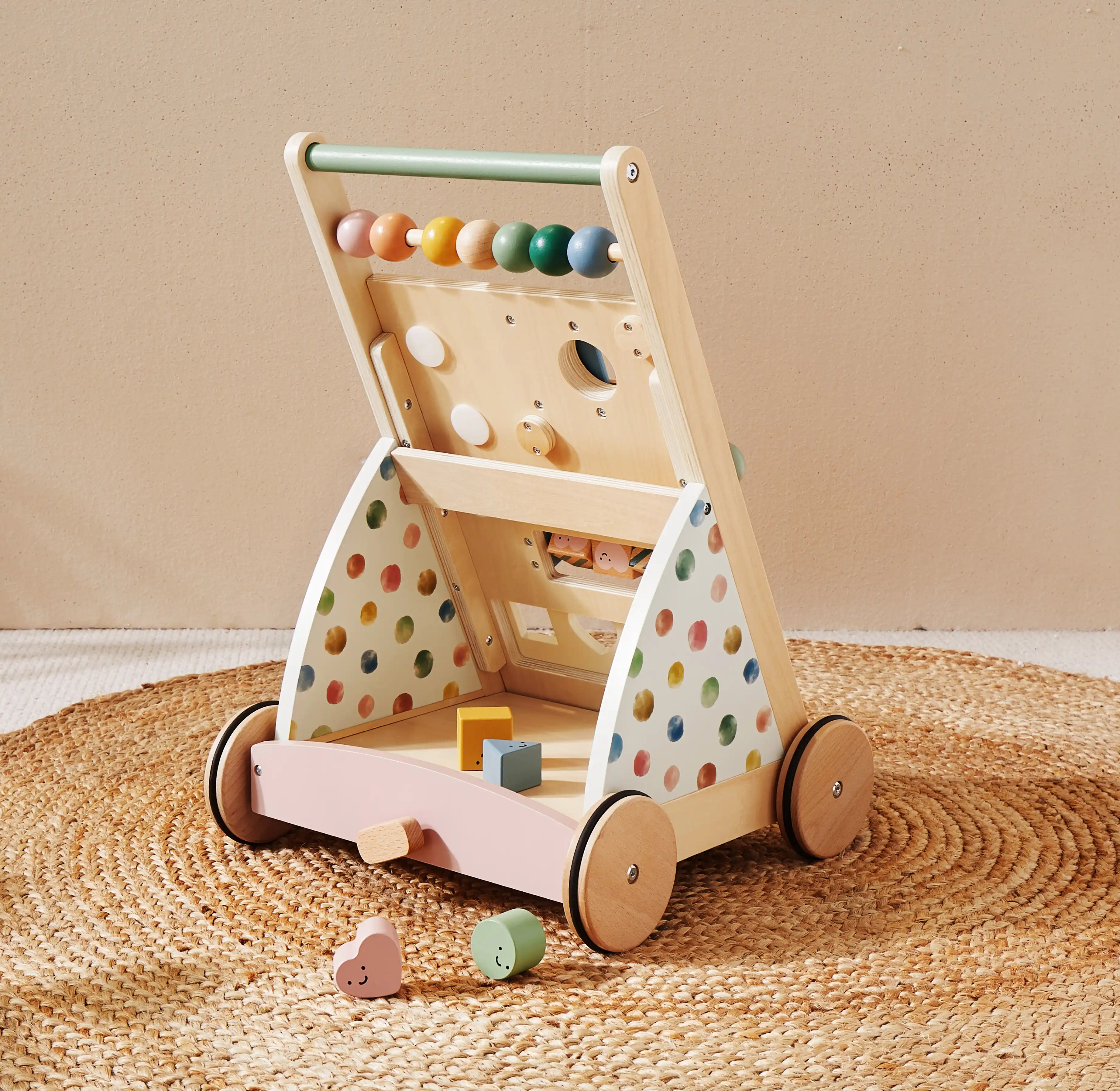 Tiny Land, Natural Wooden Baby Walker - Image 3