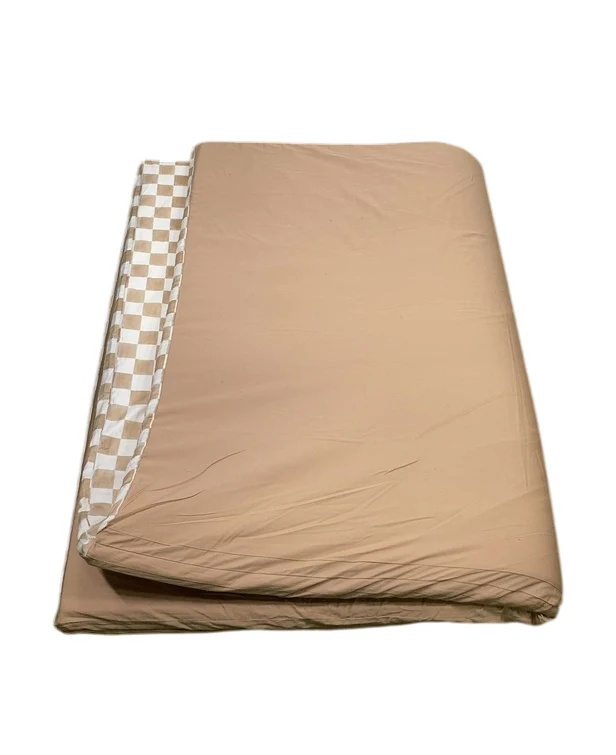 Toki Kids Epic Padded Play Mat 60" x 84", Checker Toffee - Image 2