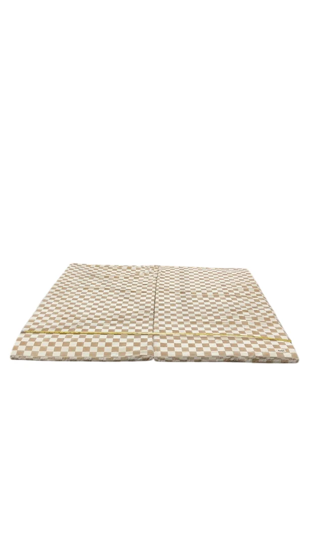 Toki Kids Mega Padded Play Mat 55" x 55", Checker Toffee - Image 2